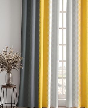Комплект штор «Бакстер (серо-желтый)»