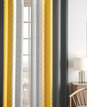 Комплект штор «Бакстер (серо-желтый)»
