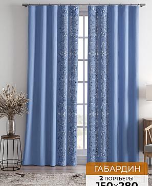Комплект штор «Ленрисит (голубой)» | фото