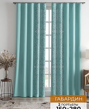 Комплект штор «Ленрисит (бирюзовый)» | фото