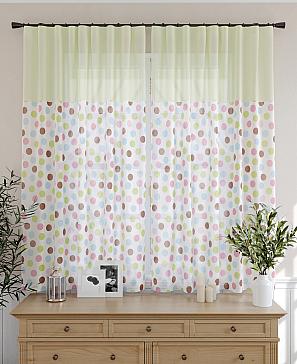 Комплект штор «Вилхас» зеленого цвета