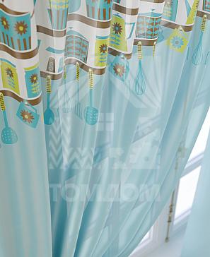 Комплект штор «Анхель» синего цвета