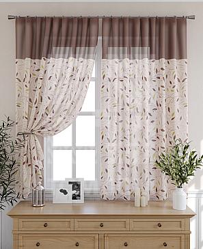 Комплект штор «Витес» коричневого цвета