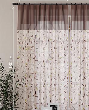 Комплект штор «Витес» коричневого цвета