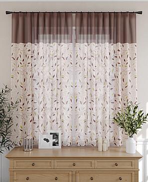 Комплект штор «Витес» коричневого цвета