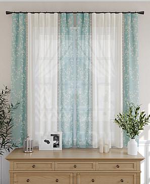 Комплект штор «Фрема» голубого цвета