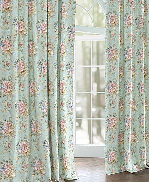 Комплект штор «Цайли» бирюзового цвета