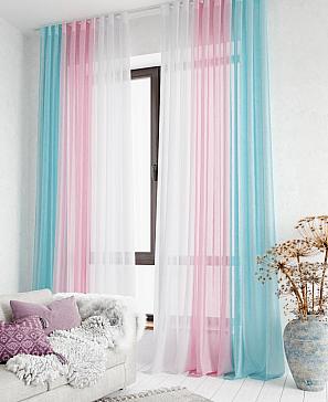 Комплект штор «Милури» розово-голубого цвета
