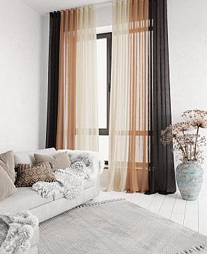 Комплект штор «Милури» коричневого цвета