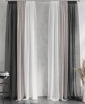 Комплект штор «Милури» серо-черного цвета