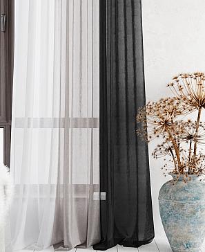 Комплект штор «Милури» серо-черного цвета