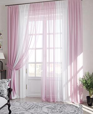 Комплект штор «Лаури» розового цвета