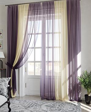 Комплект штор «Лаури» бежево-фиолетового цвета