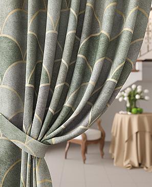 Комплект штор «Лирфионс» зеленого цвета