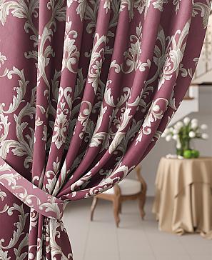 Комплект штор «Киорсилс» брусничного цвета