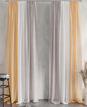 Комплект штор «Милури» серо-золотого цвета