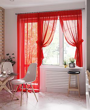 Комплект штор «Лурано» красного цвета