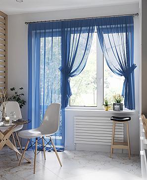 Комплект штор «Лурано» синего цвета