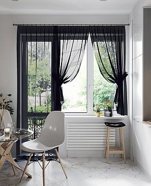 Комплект штор «Лурано» черного цвета