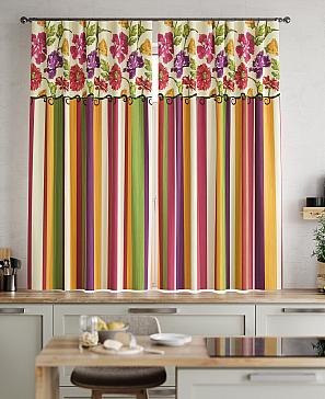 Комплект штор «Абель» красного цвета