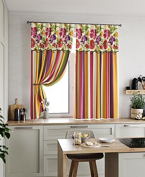 Комплект штор «Абель» красного цвета