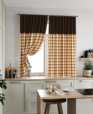 Комплект штор «Агапан» коричневого цвета