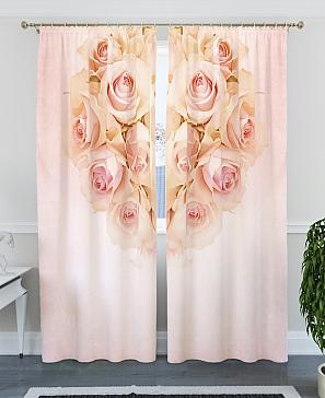 Комплект штор «Розовое сердце»