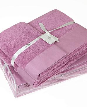 Комплект полотенец Фолкси (розовый)