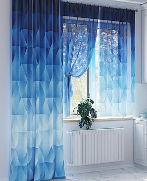 Комплект штор «Гронмер» синего цвета