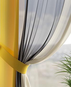 Комплект штор «Монглис» желто-серого цвета