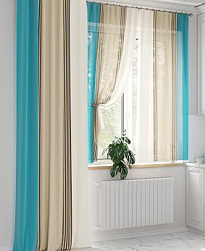 Комплект штор «Монглис» бирюзового цвета