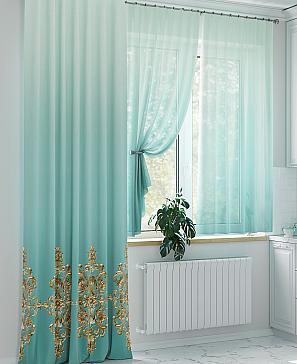 Комплект штор «Миреленс» бирюзового цвета