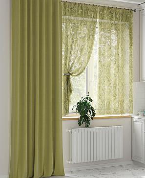 Комплект штор «Меневирс» зеленого цвета