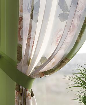 Комплект штор «Рикионс» зеленого цвета