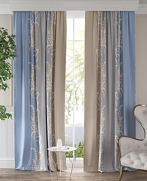 Комплект штор «Мервиор» синего цвета