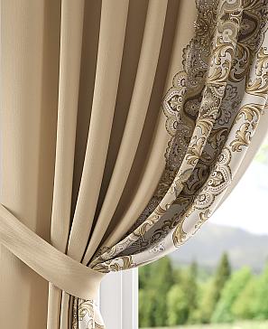 Комплект штор «Ровронс» песочного цвета