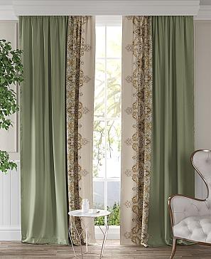Комплект штор «Ровронс» зеленого цвета