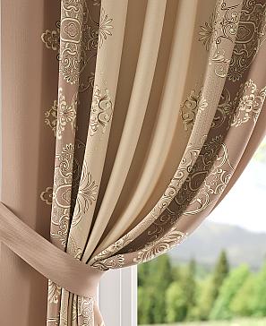 Комплект штор «Ронгвирс» светло-коричневого цвета