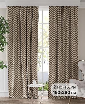 Комплект штор «Элмиорс (коричневый)» | фото