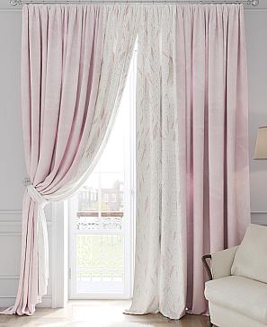 Комплект штор «Мерофирс» розового цвета
