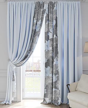 Комплект штор «Кенкринс» голубого цвета