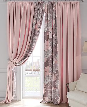 Комплект штор «Кенкринс» розового цвета