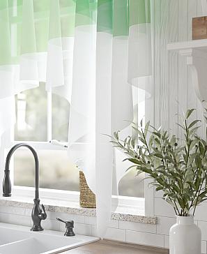 Тюль портьеры «Ленвилос (зеленый)» | фото 3