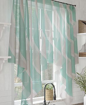 Тюль «Леманвил» бирюзового цвета