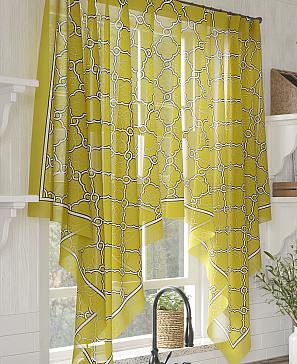 Тюль «Ревентис» желтого цвета