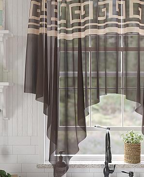 Тюль портьеры «Ревинес (темно-коричневый)» | фото 2