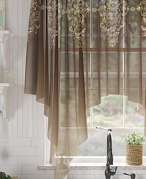 Тюль портьеры «Нелонвис (коричневый)» | фото 2