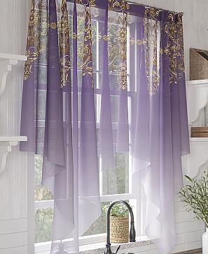 Тюль «Нелонвис» фиолетового цвета