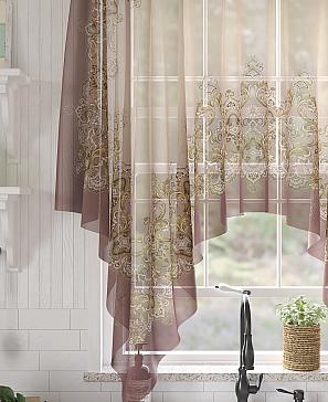 Тюль портьеры «Камиленс (коричневый)» | фото 2