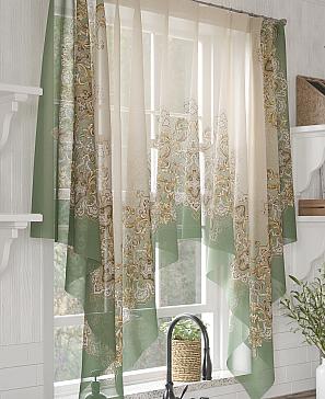 Тюль «Камиленс» зеленого цвета